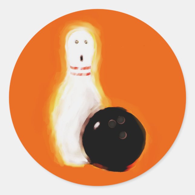 Halloween Bowlingfest Runt Klistermärke (Framsida)