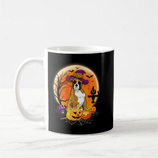 Halloween Boxer Hund Måne med pumpkin Funny Gifts Kaffemugg