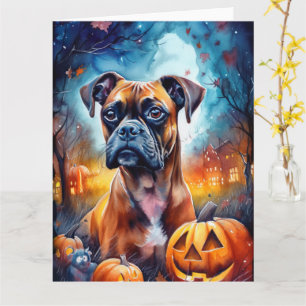 Halloween Boxer Med Pumpa Skräck Kort