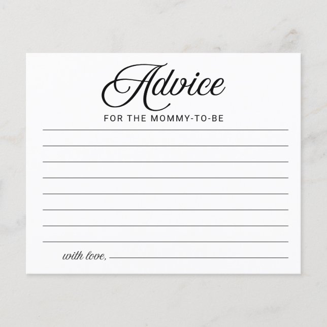 Halloween Boy Shower Advice-kort (Framsida)