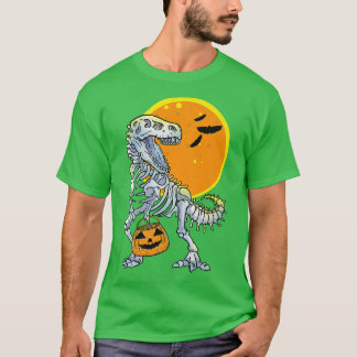 Halloween Boys Dinosaur Skeleton T re Scary Pumpki Shirt