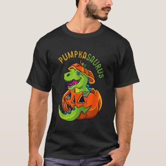 Halloween Boys Manar Pumpkasaurus Dinosaur Pumpkin T Shirt