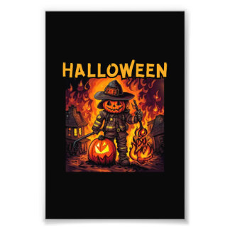 Halloween, brandman, bus eller godis? fototryck