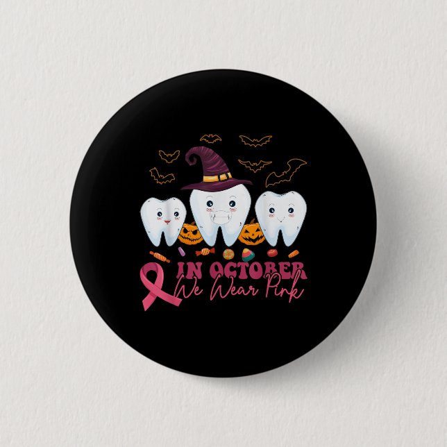 Halloween Breast Cancer Awareness _1 Knapp (Framsida)