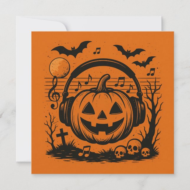 Halloween brevpapper med musik (Framsida)