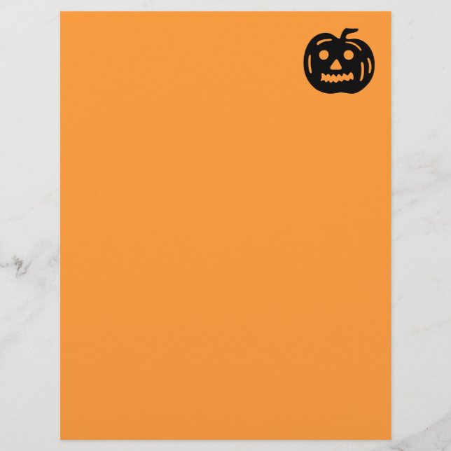 Halloween brevpapper | skuren pumpaansikte (Framsida)