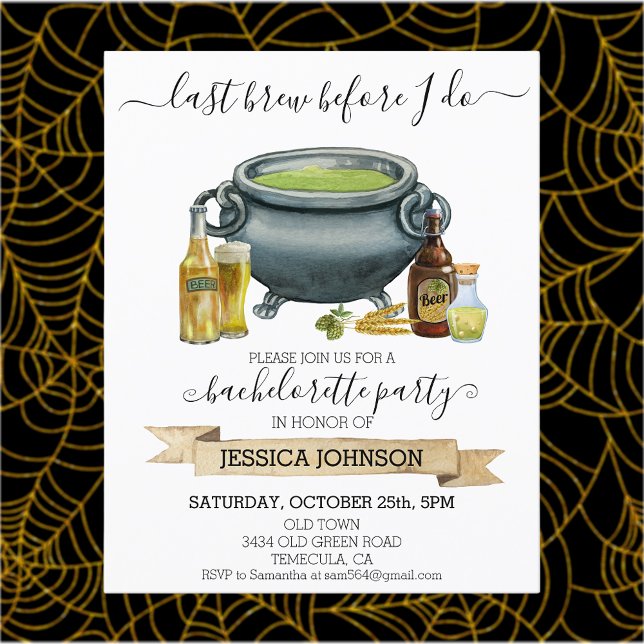 Halloween Brew Bachelorette Party Autumn oktober (Skapare uppladdad)