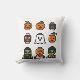 Halloween Brick Head Monster Dekorativ kudde