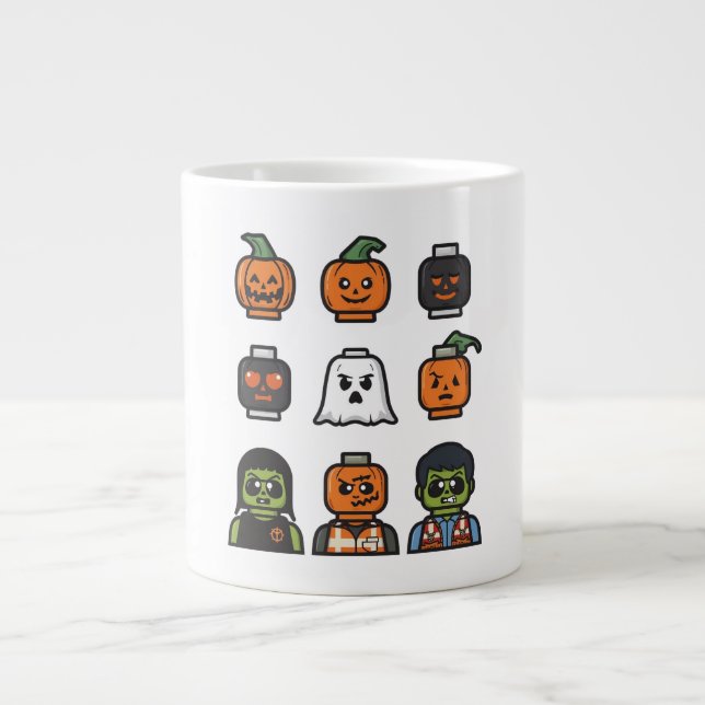 Halloween Brick Head Monster Mugg Jumbo Mugg (Framsidan)