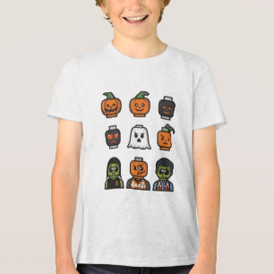 Halloween Brick Head Monster T-Shirt för barn