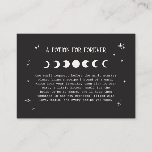 Halloween Bridal Shower Recipe Request  Tilläggskort (Framsida)