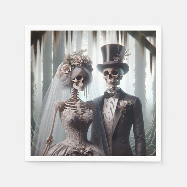Halloween Bride and Groom Pappersservett (Framsidan)