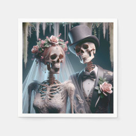 Halloween Bride and Groom Pappersservett