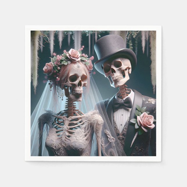 Halloween Bride and Groom Pappersservett (Framsidan)