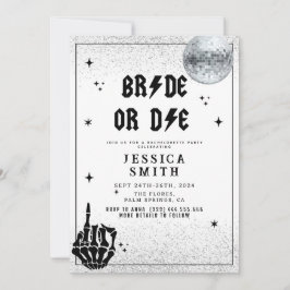 Halloween Bride eller Die Bachelorette Inbjudningar