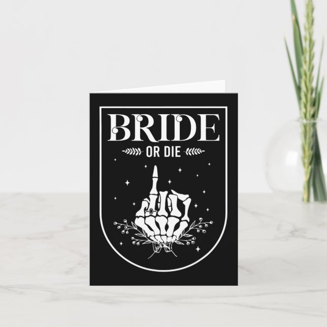 Halloween Bride eller Die Gothic Bachelorette Part Kort (Framsida)