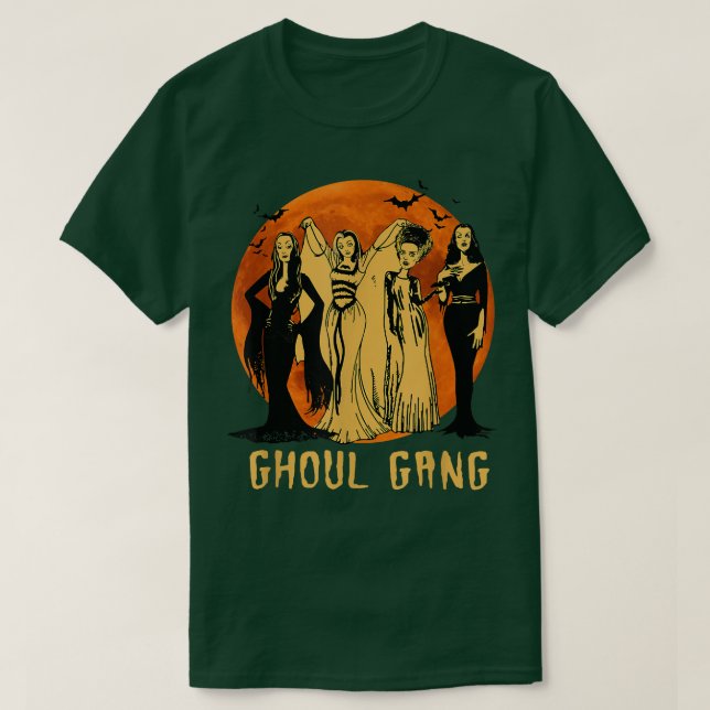 Halloween Bride Ghoul Gang Horror Goth Queens Desi T Shirt (Design framsida)