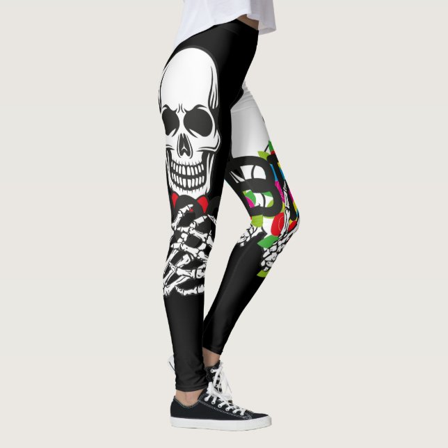halloween bride groom-tecken leggings (Höger)