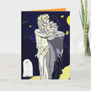 Halloween Bride och Groom Kort