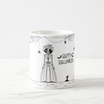 Halloween Bride Skeleton Coffee Mugg