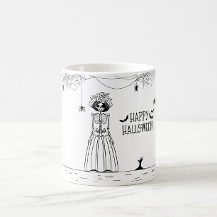 Halloween Bride Skeleton Coffee Mugg