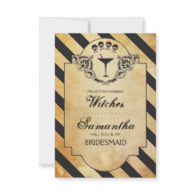 Halloween Bridesmaid Frieri Inbjudan ~ Funny