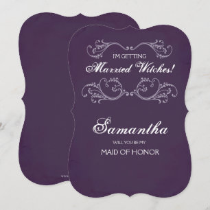 Halloween Bridesmaid Frieri Inbjudan ~ Funny