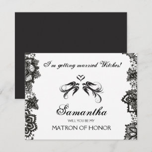 Halloween Bridesmaid Frieri Inbjudan ~ GOGOTHIC