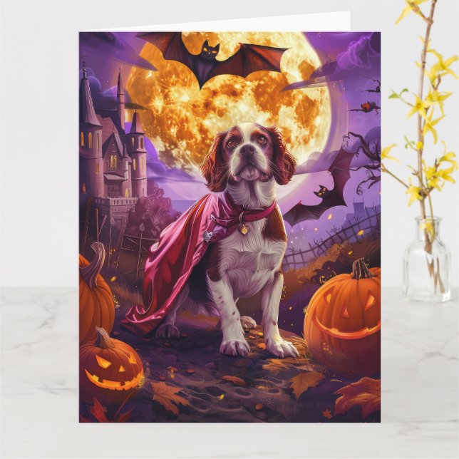 Halloween Brittany Spain Vampire Pumpkins Scary Kort (Gul blomma)
