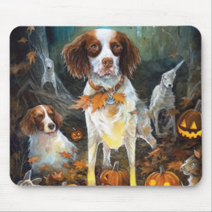 Halloween Brittany-spanjor med pumpor-skandal Musmatta