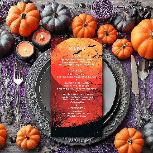 Halloween Bröllop-årsdagen Födelsedagsfest Meny (Skapare uppladdad)
