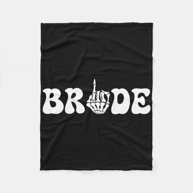 Halloween Bröllop Bride Groom Skeleton Couple Matc Fleecefilt (Framsidan)