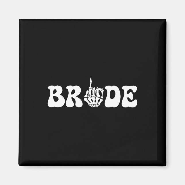 Halloween Bröllop Bride Groom Skeleton Couple Matc Magnet (Framsidan)