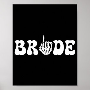Halloween Bröllop Bride Groom Skeleton Couple Matc Poster