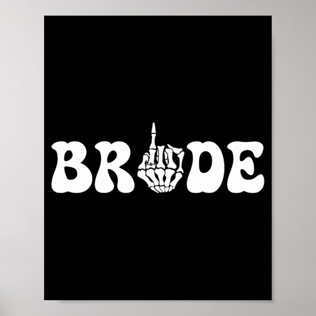 Halloween Bröllop Bride Groom Skeleton Couple Matc Poster (Framsidan)