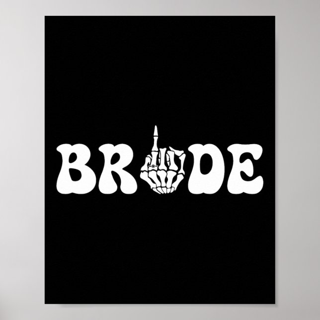 Halloween Bröllop Bride Groom Skeleton Couple Matc Poster (Framsidan)