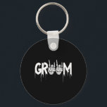 Halloween Bröllop Bride Groom Skeleton till döden Nyckelring<br><div class="desc">Halloween Bröllop Bride Groom Skeleton till Dödsmatchning 4</div>