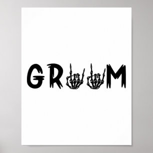 Halloween Bröllop Bride Groom Skeleton till döden Poster