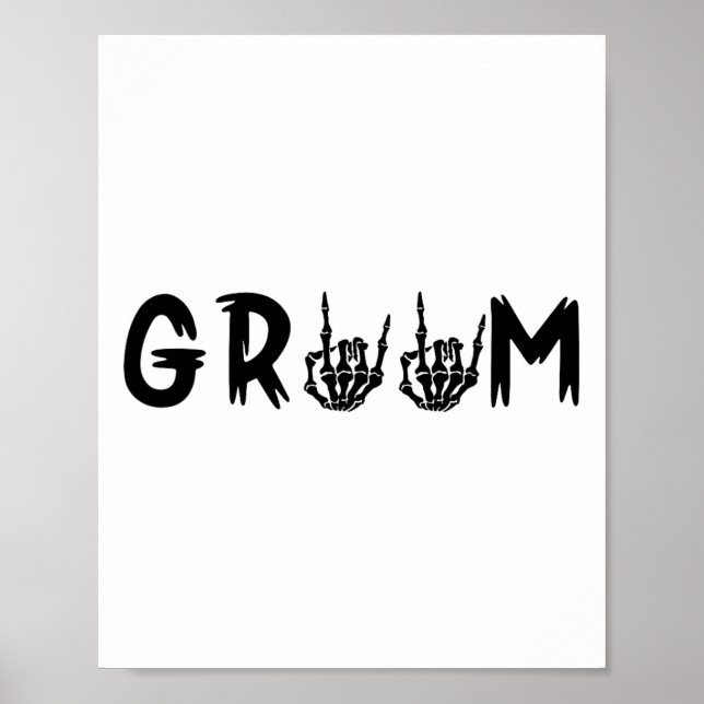 Halloween Bröllop Bride Groom Skeleton till döden Poster (Framsidan)