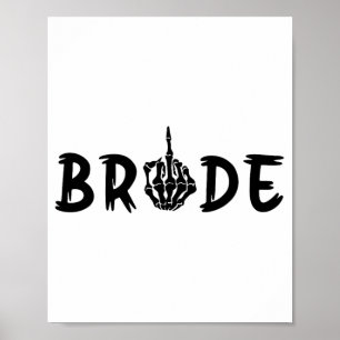 Halloween Bröllop Bride Groom Skeleton till döden Poster