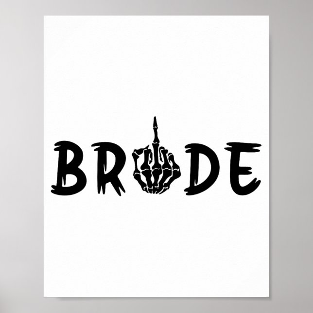 Halloween Bröllop Bride Groom Skeleton till döden Poster (Framsidan)