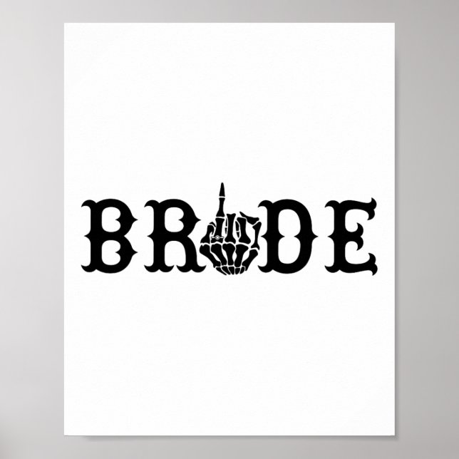 Halloween Bröllop Bride Groom Skeleton till döden Poster (Framsidan)