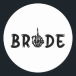 Halloween Bröllop Bride Groom Skeleton till döden Runt Klistermärke<br><div class="desc">Halloween Bröllop Bride Groom Skeleton till Dödsmatchning 2</div>
