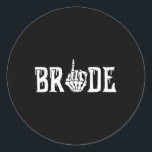 Halloween Bröllop Bride Groom Skeleton till döden Runt Klistermärke<br><div class="desc">Halloween Bröllop Bride Groom Skeleton till Dödsmatchning 7</div>