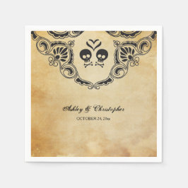 Halloween Bröllop Cocktail Napkin - Gothic Pappersservett