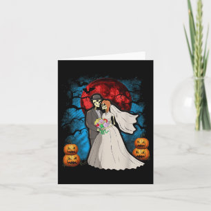 Halloween Bröllop Gift Skeleton par Bride Groom Kort