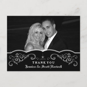Halloween Bröllop Gothic Rulla Photo Tack Vykort