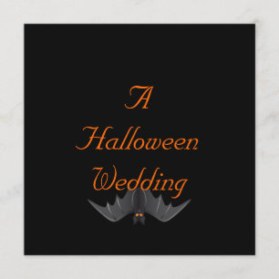Halloween-bröllop - (Hängande fladdermus) Inbjudningar