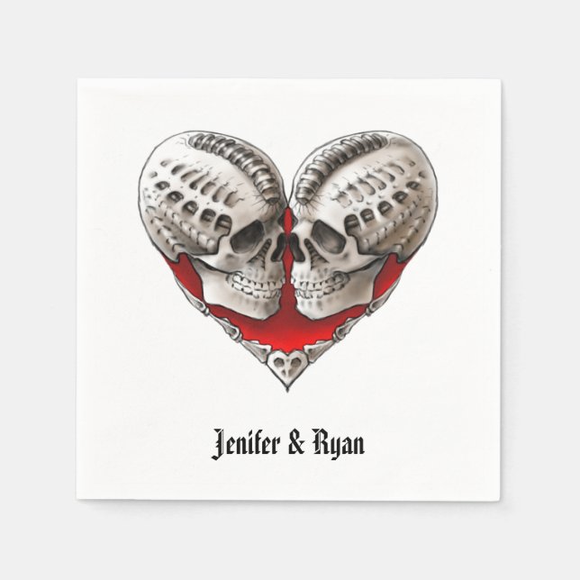 Halloween bröllop Napkins Pappersservett (Framsidan)