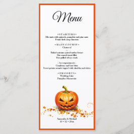Halloween Bröllop Pumpkin Bröllop Menu Meny